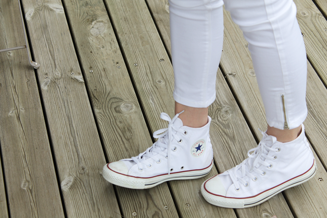 converse blanches